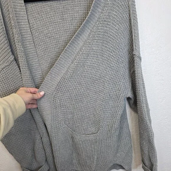 Universal Thread Gray Open-Front Knit Cardigan – Size XXL - Picture 5 of 7